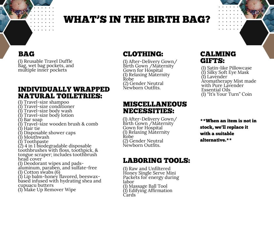 Pre-Packed Mommy Birth Bag